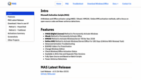 What Massgrave.dev website looked like in 2024 (1 year ago)