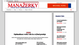 What Manazerky.cz website looks like in 2024 