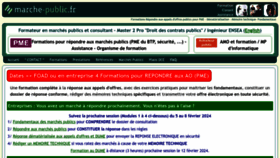 What Marche-public.fr website looks like in 2024 