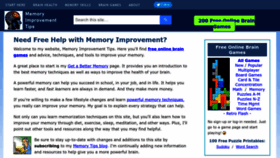 What Memory-improvement-tips.com website looks like in 2024 