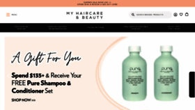 What Myhaircare.com.au website looks like in 2024 