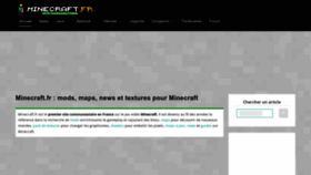 What Minecraft.fr website looks like in 2024 