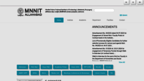 What Mnnit.ac.in website looks like in 2024 
