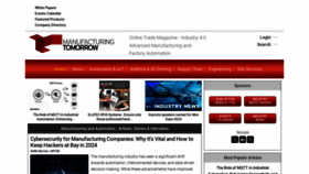 What Manufacturingtomorrow.com website looks like in 2024 