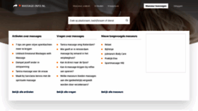What Massage-info.nl website looks like in 2024 