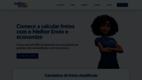 What Melhorenvio.com.br website looks like in 2024 