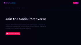What Metafluence.com website looks like in 2024 