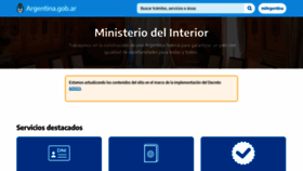 What Mininterior.gov.ar website looks like in 2024 