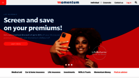 What Momentum.co.za website looks like in 2024 