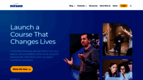 What Mirasee.com website looked like in 2024 (1 year ago)