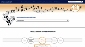 What Musicalion.com website looks like in 2024 