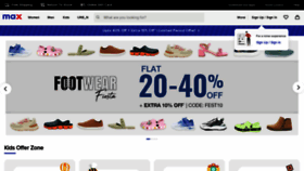 What Maxfashion.in website looks like in 2024 