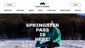 What Mountaincreek.com website looks like in 2024 
