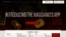 What Maggianos.com website looks like in 2024 