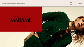 What Madame.de website looks like in 2024 