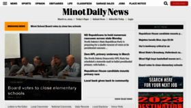 What Minotdailynews.com website looks like in 2024 