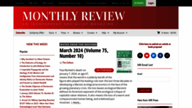 What Monthlyreview.org website looks like in 2024 
