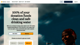 What Mycharitywater.org website looks like in 2024 