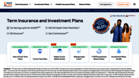 What Maxlifeinsurance.com website looks like in 2024 