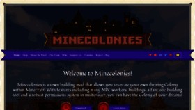 What Minecolonies.com website looks like in 2024 
