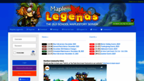What Maplelegends.com website looks like in 2024 