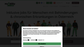 What Myability.jobs website looks like in 2024 