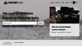 What Militaryland.net website looks like in 2024 