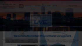 What Momentumpwm.com website looks like in 2024 