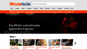 What Minutefacile.com website looks like in 2024 