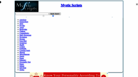 What Mysticscripts.com website looks like in 2024 