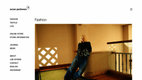 What Mina-perhonen.jp website looked like in 2024 (1 year ago)