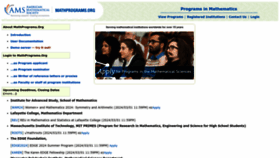 What Mathprograms.org website looks like in 2024 