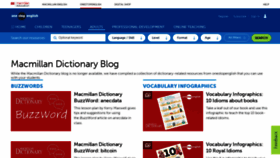 What Macmillandictionaryblog.com website looks like in 2024 