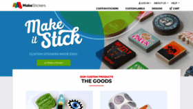What Makestickers.com website looks like in 2024 