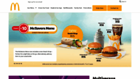 What Mcdonalds.co.za website looks like in 2024 