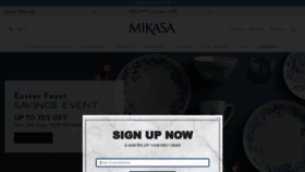 What Mikasa.com website looks like in 2024 