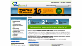 What Mojforum.si website looks like in 2024 
