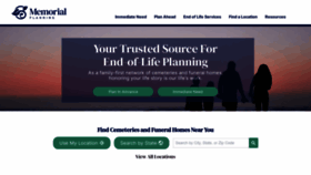 What Memorialplanning.com website looks like in 2024 