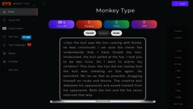 What Monkey-type.org website looks like in 2024 