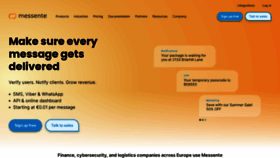 What Messente.com website looks like in 2024 