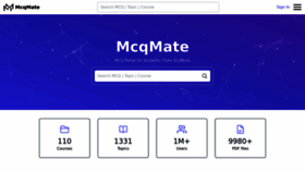 What Mcqmate.com website looks like in 2024 