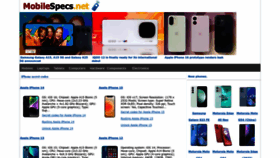 What Mobilespecs.net website looks like in 2024 