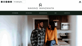 What Makingmanzanita.com website looks like in 2024 