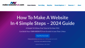 What Makeawebsitehub.com website looks like in 2024 