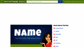 What Myfirstname.rocks website looks like in 2024 