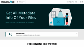 What Metadata2go.com website looks like in 2024 
