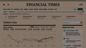 What Markets.ft.com website looks like in 2024 