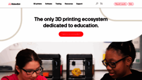 What Makerbot.com website looks like in 2024 