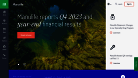 What Manulife.com website looks like in 2024 