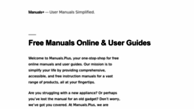 What Manuals.plus website looks like in 2024 